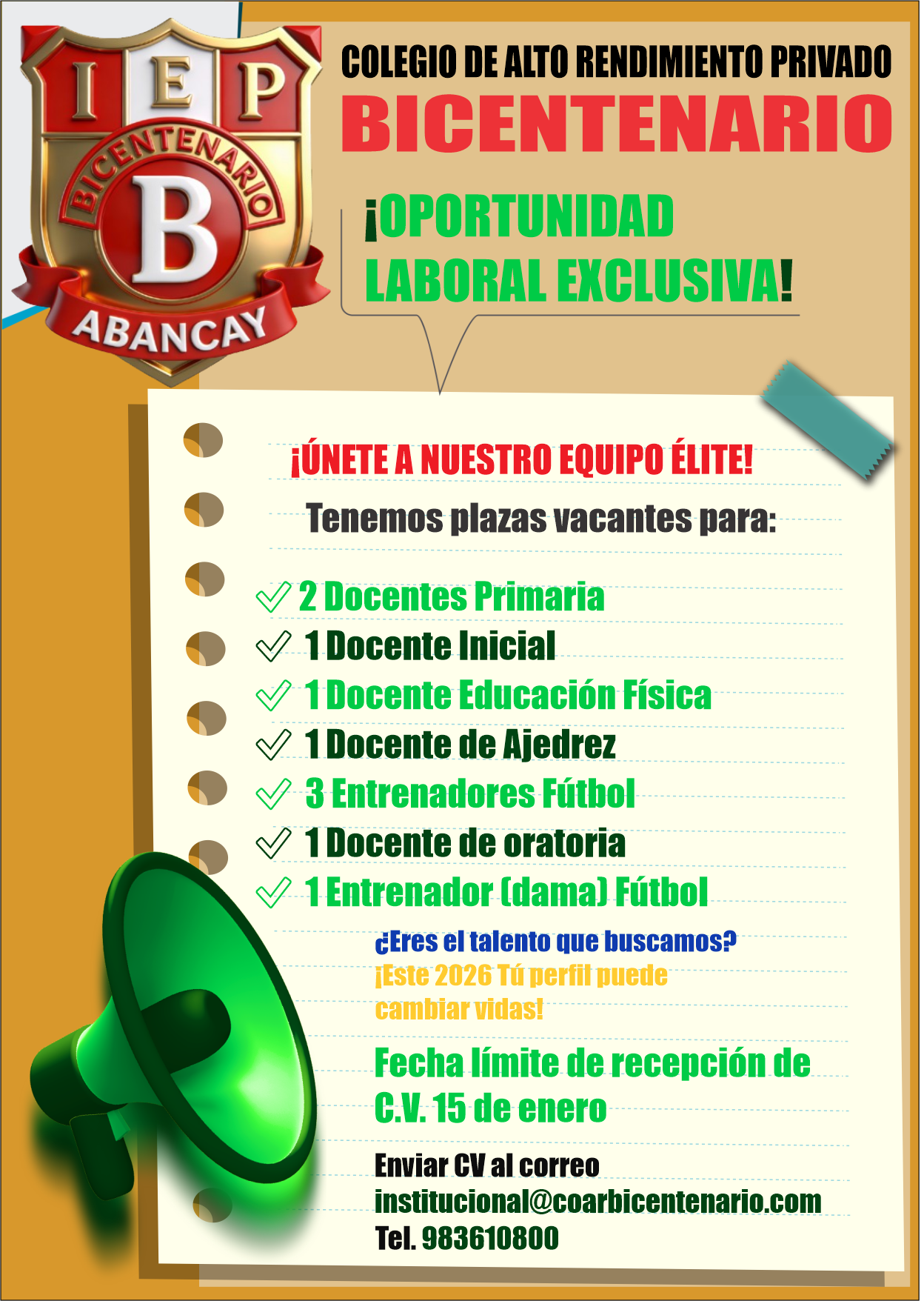 Convocatoria Docentes