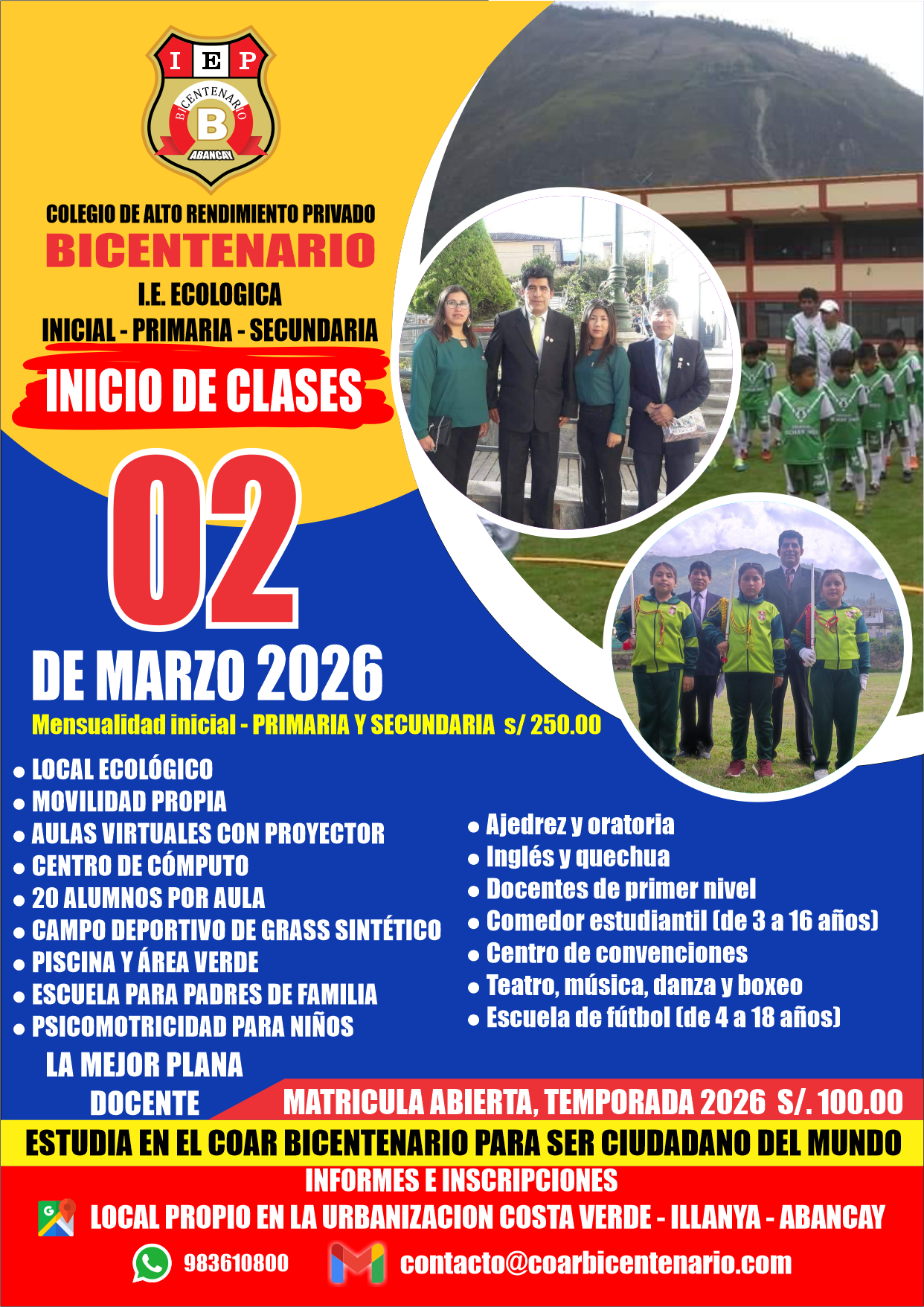 Información de Matrículas 2026